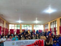 Mahasiswa Jurusan AB Polimdo Prodi D III Gelar Seminar Anti Korupsi di SMK 5 Manado