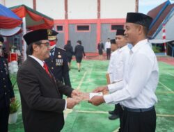 Diserahkan Simbolis,Pj Sekprov Praseno Serahkan SK Remisi 283 Narapidana di LAPAS Kelas II A Manado
