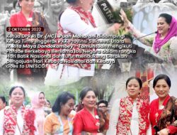 Bersama Ibu Negara, Bunda Rita dan  Puan Maharani Ikuti Parade Berkebaya di Hari Batik Nasional