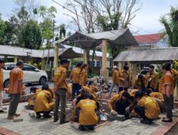 Tingkatkan Infrastruktur, Jurusan Teknik Sipil Politeknik Negeri Manado Pasang Paving Blok di Ruang Publik