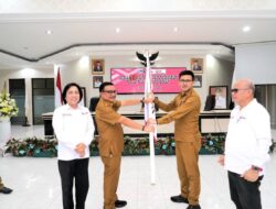 Didampingi Ketua PMI Kota Bitung, Wali kota Maurits Mantiri Melepas Peserta Jumbara PMR Nasional