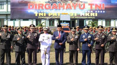 Di HUT TNI Ke-78, Gubernur Olly Ingatkan Pengaruh Dari Luar di Pesta Demokrasi