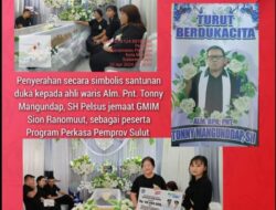 Keluarga Alm Pnt Tonny Mangundap Terima Santunan Program PERKASA ODSK