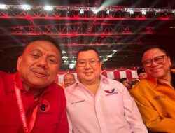 Trio Ketua Olly, HT dan OSO Akrab di Rakernas PDI-P, Positif Kerjasama Pilkada Sulut