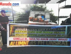 Alumni FH Unsrat Angkatan 85  Bantu Korban Bencana Terdampak Gunung Ruang