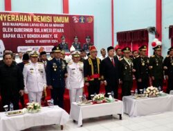 Wagub Steven Serahkan Remisi 1912 Narapidana dan Anak Binaan di HUT ke-79 RI di Lapas Kelas II A Manado