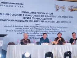 Di Deklarasi Pers Sahabat JDIH KPU Sulut, Mewoh Dorong Electoral Justice System