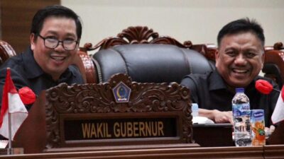 Gubernur Olly dan Wagub Steven Hadiri Rapat Paripurna DPRD Terkait Penyampaian KUA dan PPAS APBD Sulut