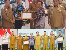 Didepan Gubernur Dan Walikota Bitung, Dirut Perumda Air Minum Alfred Salindeho Terima Penghargaan Dari BPKP Perwakilan Sulut 