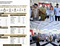 Salurkan Tali Kasih, Gubernur Yulius Lepas 394 Jemaah Haji Asal Sulut Bertolak ke Embarkasi Balikpapan